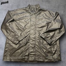 Yeezy Gap Jacket Mens Medium Gray Nylon Shell Parka Raincoat Long Windbreaker