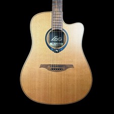LÂG THV10DCE Dreadnought Cutaway Smart Electro-Acoustic Guitar W/ Gigbag