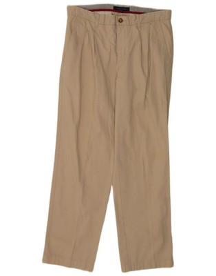 Tommy Hilfiger Mens Pegged Chino Trousers W34 L32 Beige Cotton CA04
