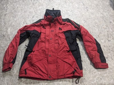 Helly Hansen Men's M Red Black Winter Coat Thinsulate Full Zip Hooded Jacket