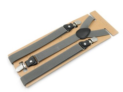25mm Adult 3-clips Y-shaped Men's Braces 6 Colors Uniform Adjustable Suspenders