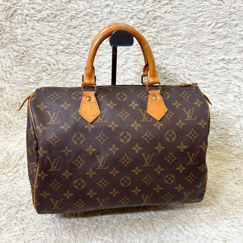 Louis Vuitton Speedy 30 Boston Handbag M41526 Monogram PVC Leather LV Auth Japan