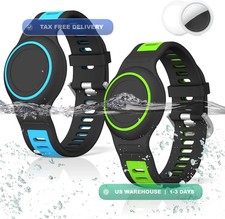 2-Pack Waterproof Bracelet for AirTag 2nd Gen 2026 1st Gen, Silicone Airtag
