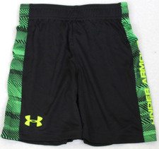 Under Armour Boys Athletic Black Green Shorts Size 5