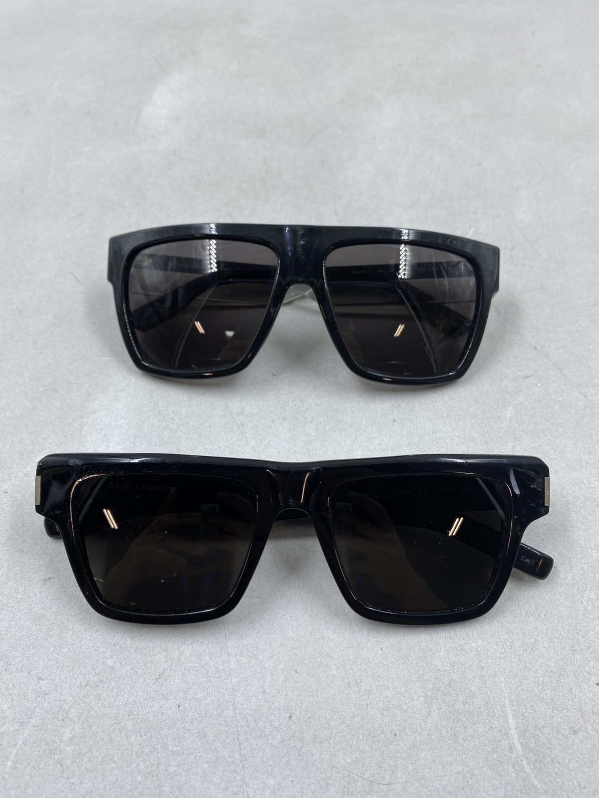 Occhiali da sole Saint Laurent X Alexander McQueen Bundle quadrati neri