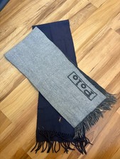 2 Set Polo Ralph Lauren Wool Blend Scarf Plaid Navy and Gray