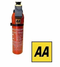AA Fire Extinguisher Powder Compact Portable Car Home Caravan + Bracket 950g
