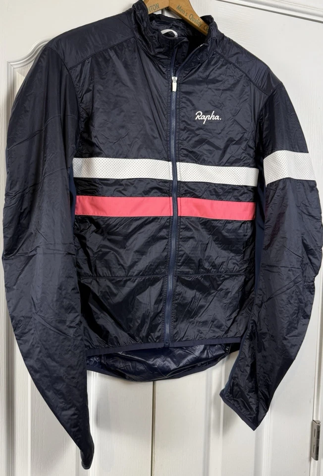 Chaqueta aislante Rapha Brevet para hombre azul marino oscuro/rosa talla Performance XL NUEVA SIN ETIQUETAS Foto 3 de 4