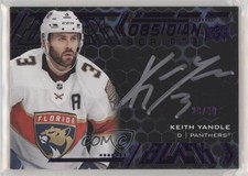 2020-21 SPx UD Black Obsidian Scripts Purple 29/49 Keith Yandle #OS-KY Auto 0c3
