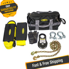 Smittybilt 2725 Winch Accessory Kit - Choker Chain Recovery Strap D-rings