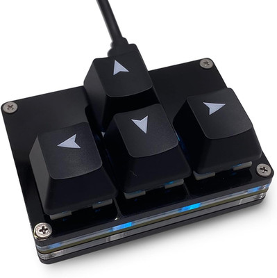Mini 4-Key Keypad WASD Arrow Key Keycaps Keyboard One-Handed Mechanical Gamin...
