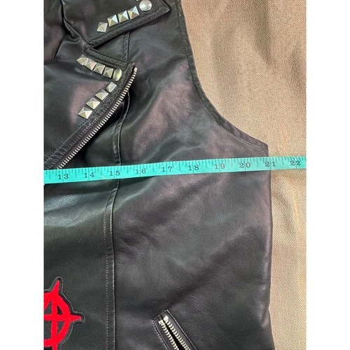 Marvel Spider-Man Across The Spider-Verse Spider-Punk Faux Leather Vest Mens MD image 9