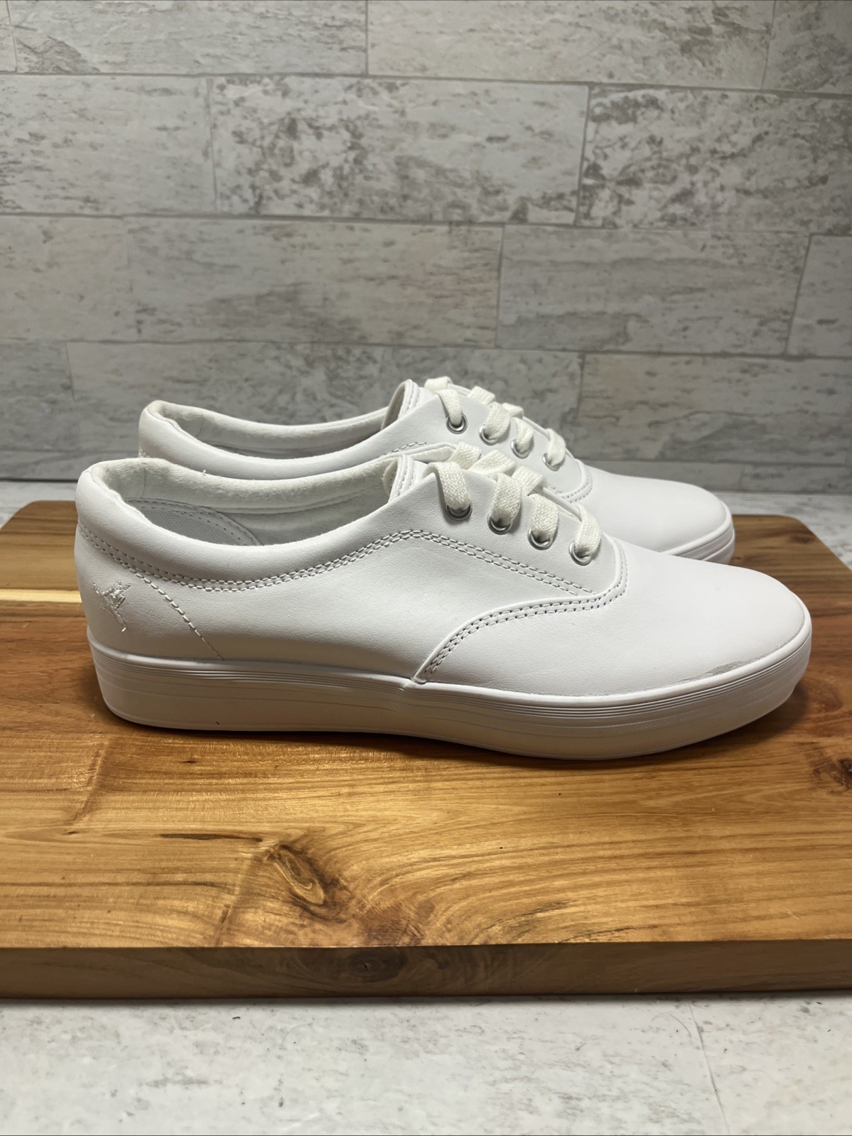 Keds Grasshopper White Leather Champion Shoes Sz 8.5 W Double Decker - NEW image 3