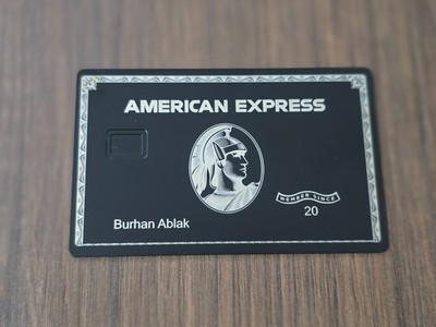 Metall Kreditkarte / Bankkarte / EC-Karte - AMEX Design