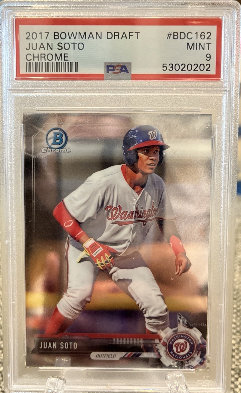 2017 Bowman Chrome Draft Juan Soto Prospect #BDC-162 Nationals PSA 9 MINT