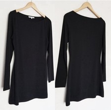 Reformation Jaelynn Long Sleeve Knit Mini Dress Black, Size SMALL