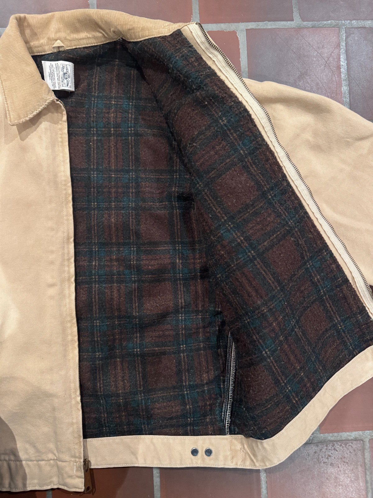 RARE VTG Large 1998 Carhartt Sandstone Detroit Jacket J43WET - Barely Worn! image 7