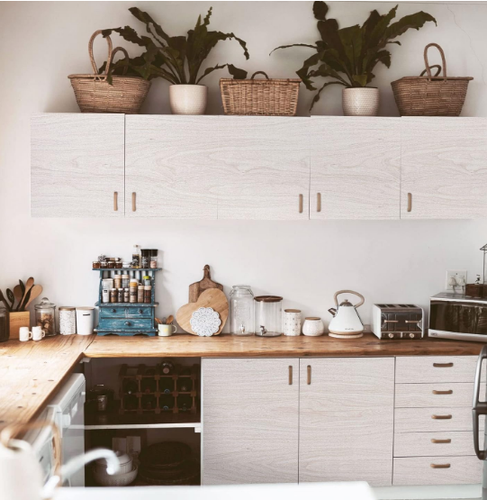 White Wood Contact Paper for Cabinets and Drawers Wood Grain Peel and Stick - Picture 5 of 9