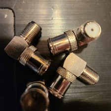 4 PACK F-Type Quick Connecter Right Angle 90 Degree M/F TV Push-On free shipping