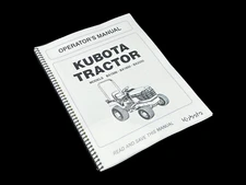 Kubota Tractor BX1500 BX1800 BX2200 Operators Manual: 77 Pages Coil Bound