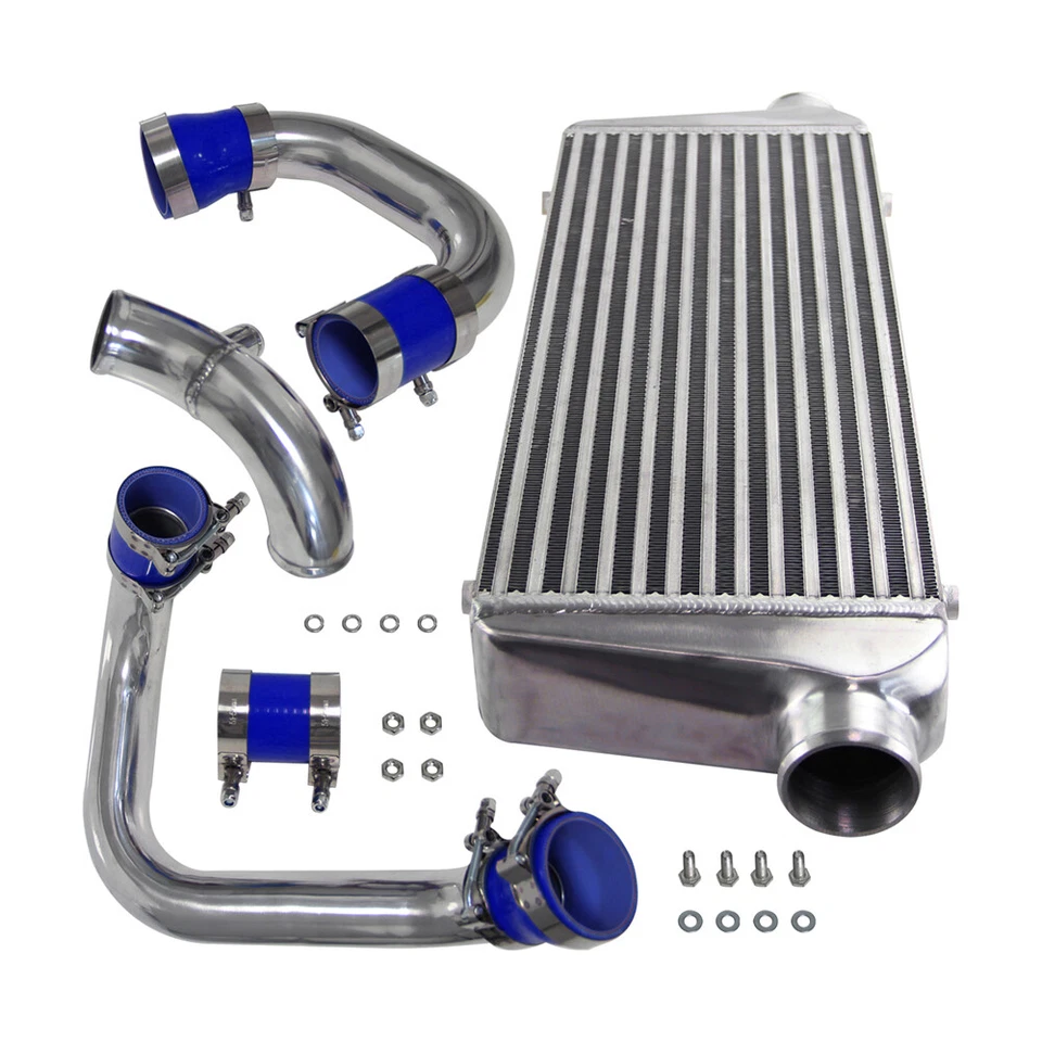 Kit de intercooler de montaje delantero para Audi A4 1.8T B5 Quattro 1998-2001 atornillado azul Foto 3 de 4