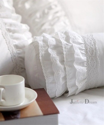 Top Floral Lace Cushion Bedding Cute Throw Pillow CASE Cushions Sofa PillowCASE - Imagen 24 de 37