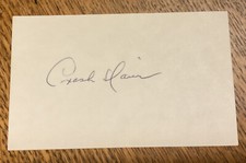 Lawrence Crash Davis ( Debut 1940 ) A's AUTOGRAPH AUTO 3x5 INDEX COA