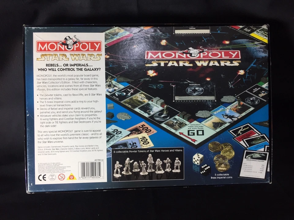 unplayed 1997 Star Wars Limited Collector's Edition Monopoly Board Game - Image 3 of 4
