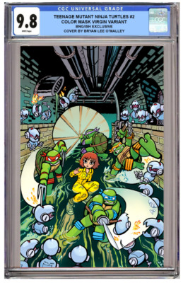 TMNT #2 CGC 9.8 Bryan Lee O'Malley Cover Color Mask Virgin Variant BNG ISH Excl