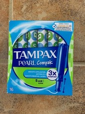 Tampax Pearl Compak Super Tampons with Applicator, Pack of 16