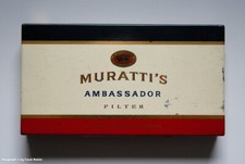 Alte Blechdose - MURATTI`S AMBASSADOR 50 Cigarettes - wohl um 1955