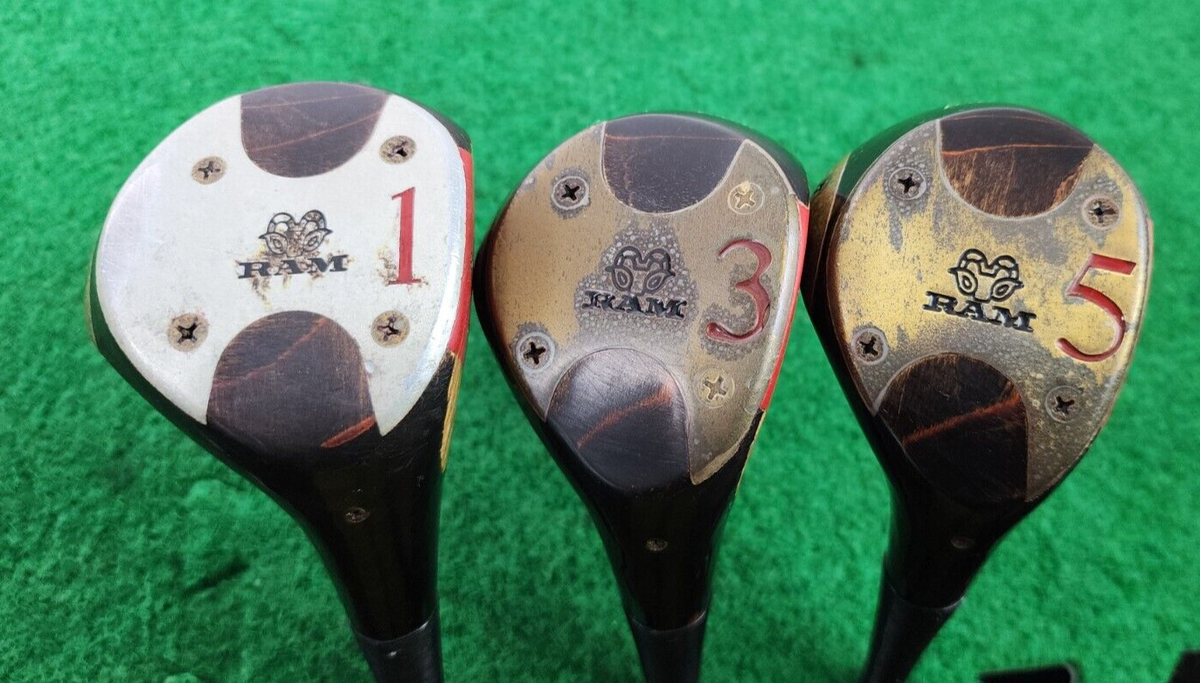 Vintage Tom Watson Pro Custom Ram Wood Bundle 1,3,5 Woods RH Lite