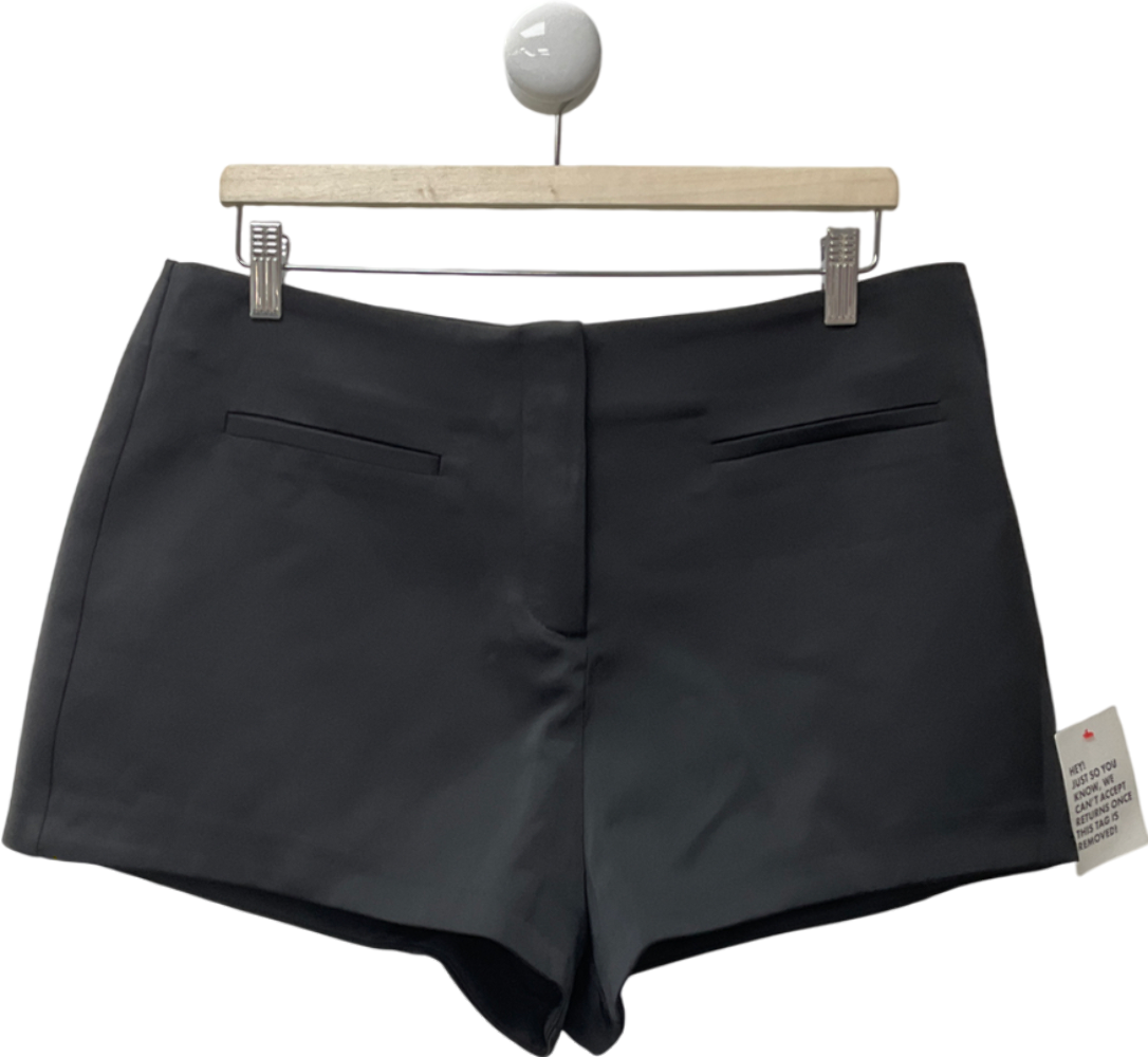 Topshop Black Satin Tailored Knicker Short UK 16 UK
