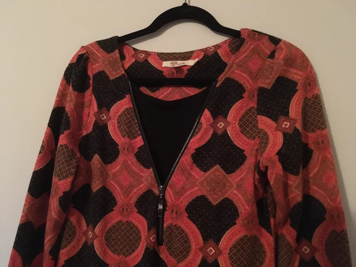 Aryeh Orange Gray Long Sleeve Sweater Dress Size Medium eBay