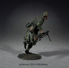 W Britain - German Grenadier Running in Greatcoat With MG 42, 1942-45 #25233