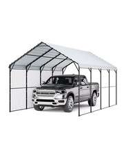 12' x 20' Metal Carport Heavy Duty Outdoor Car Shelter Garage for Boats