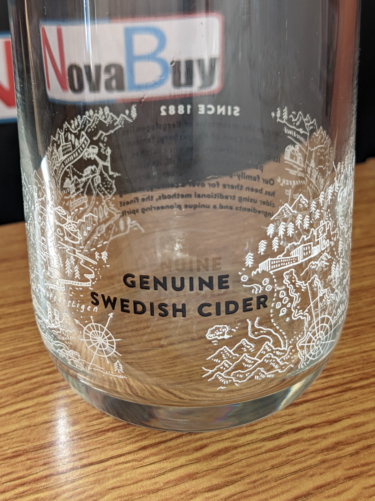 Single kopparberg Swedish Cider Glass 500ml Band New Patterned Design