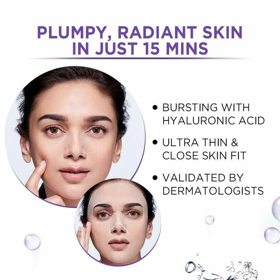 L'Oréal Paris Revitalift Hyaluronic Acid Fresh Mix Serum Sheet Mask, 33 grams - Image 3 of 4