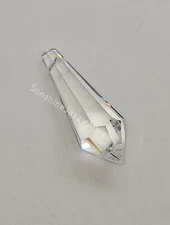 Swarovski Crystal Clear 38mm Icicle 8621 Pendant/ Prism; Logo Etched; Strass