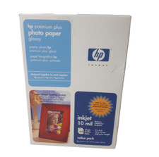 HP Glossy Photo Paper 10 Mil Injet 60 Sheets Premium Plus 4x6 IN