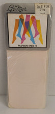 Vintage LIS-MAR Fashion Knee Hi Stockings 100 Nylon, One Size 9-11, PALE PINK