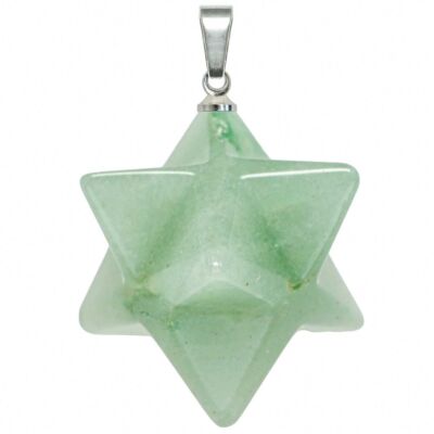 Naturosphère - Pendentif Étoile Merkaba En Obsidienne Naturelle - Bijou Protection & Équilibre - Hauteur 3 Cm