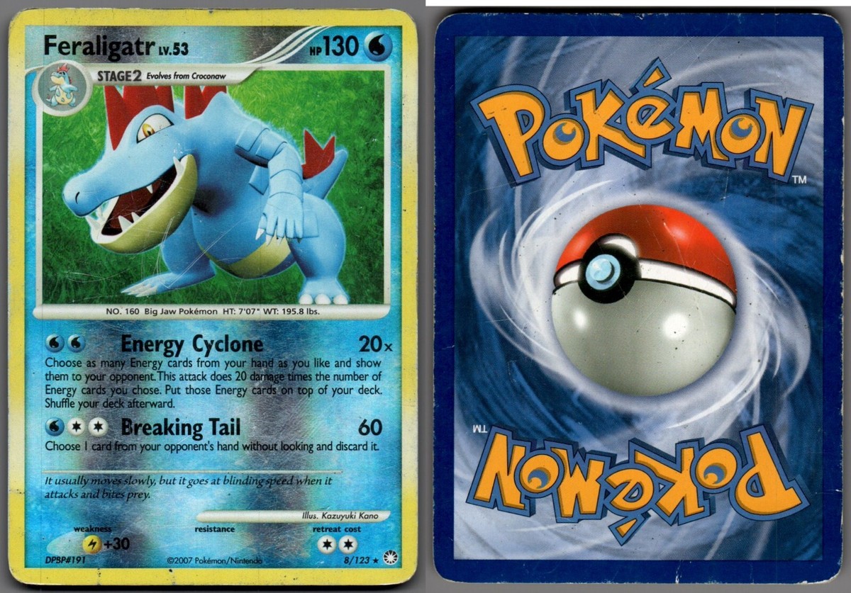 2007 Pokemon, Mysterious Treasures, #8/123 Feraligatr Lv. 53