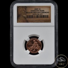 2009 Lincoln Cent Formative Years NGC MS 65 RD First Day Ceremony