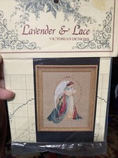 Lavender  Lace Victorian Designs Guardian Angel Cross Stitch Chart