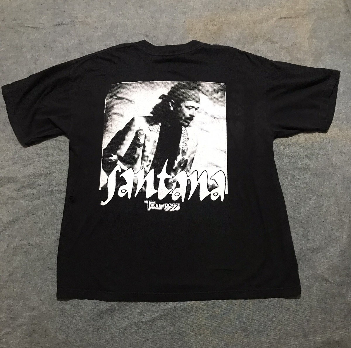 Vintage 90s Carlos Santana BB King 1997 Concert T Shirt Size XL 