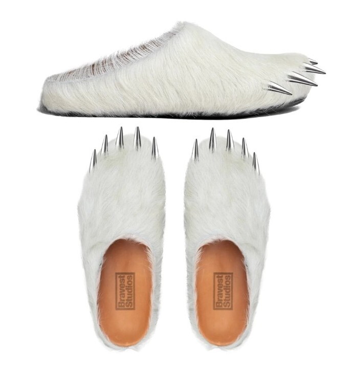Bravest Studios White Bear Claw Mules / Polar Bear Size 7 | eBay