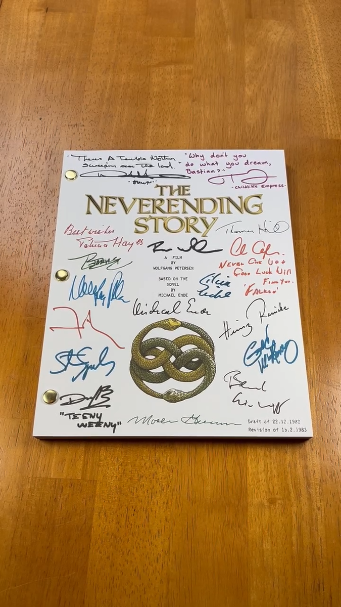 The Neverending Story Script Signed- Autograph Reprints- 120 Pages