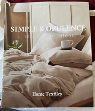 Simple Opulence Sheet Set Belgian Linen Blend Burgundy Red King Size 4 Pc NEW