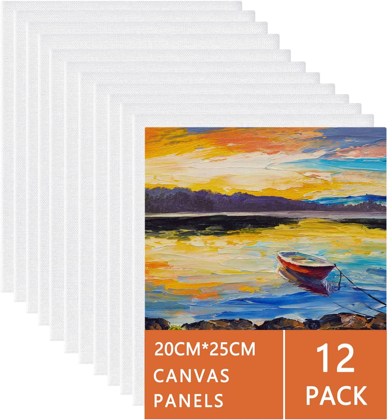 12 Packs Blank Art Canvas Panels 20X25Cm Pre Stretched Canvas Board Artist Paint eBay
